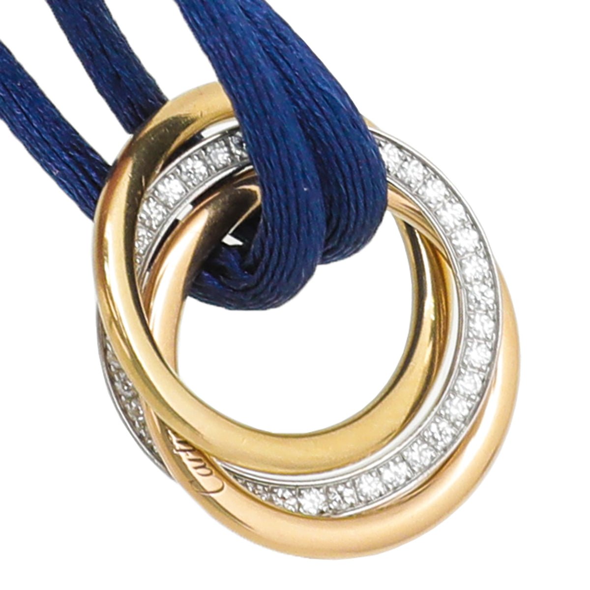 Cartier 18K Trinity Gold Diamond Cord Bracelet – THE CLOSET