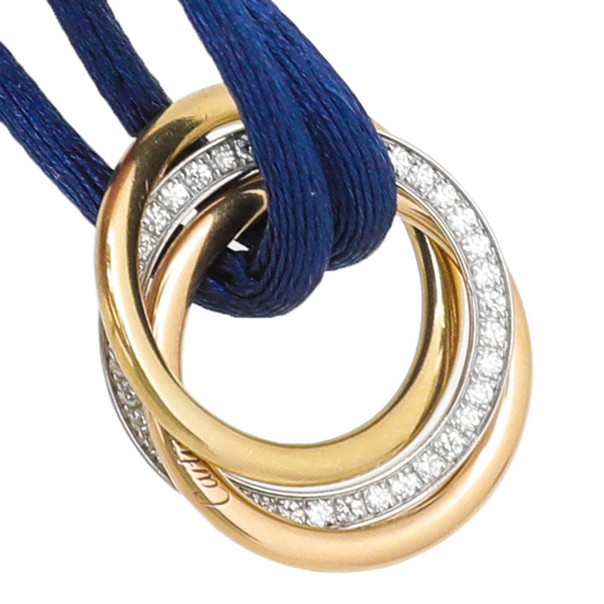 thecloset.uae - Cartier 18K Trinity Gold Diamond Cord Bracelet | The Closet