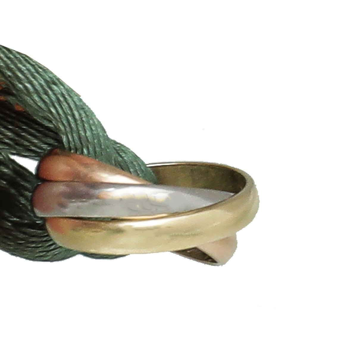 Cartier 18K Trinity Gold Green Cord Bracelet-Cartier-THE CLOSET