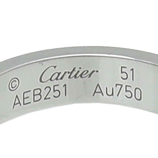 Cartier - Cartier 18K White Gold Diamond Love Ring 51 | The Closet