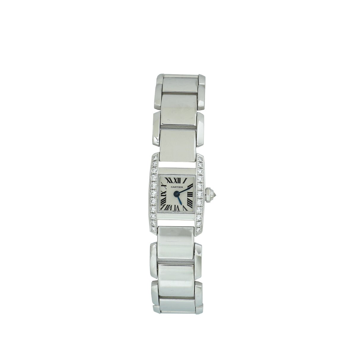 Cartier 18K White Gold Diamond Tankissime 25mm Watch-Cartier-THE CLOSET