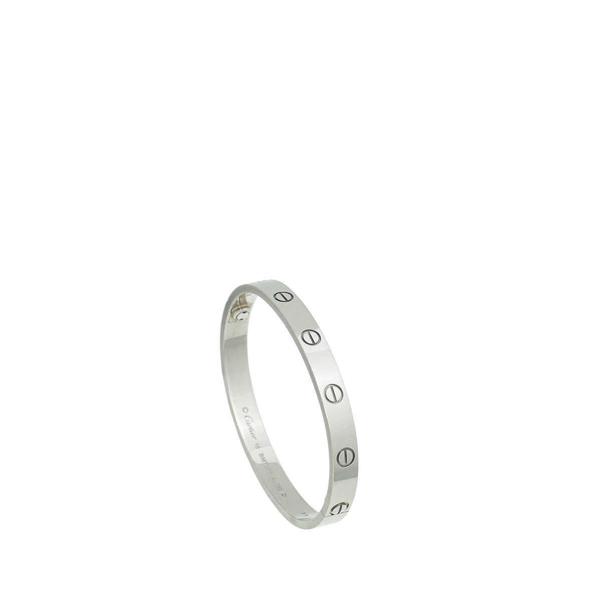 Cartier 18K White Gold Love Classic Bracelet 16-Cartier-THE CLOSET