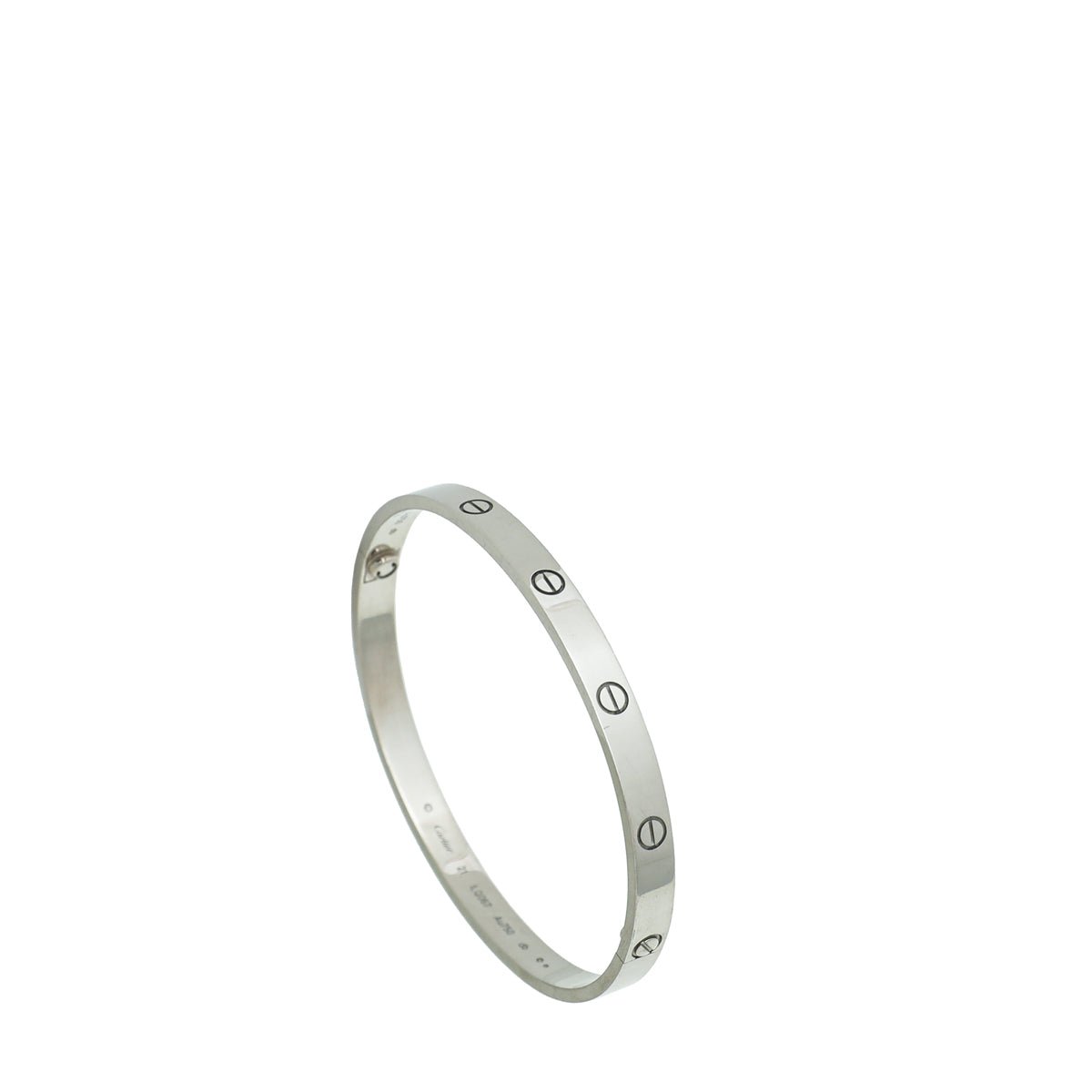Cartier 18K White Gold Love Classic Bracelet 21-Cartier-THE CLOSET