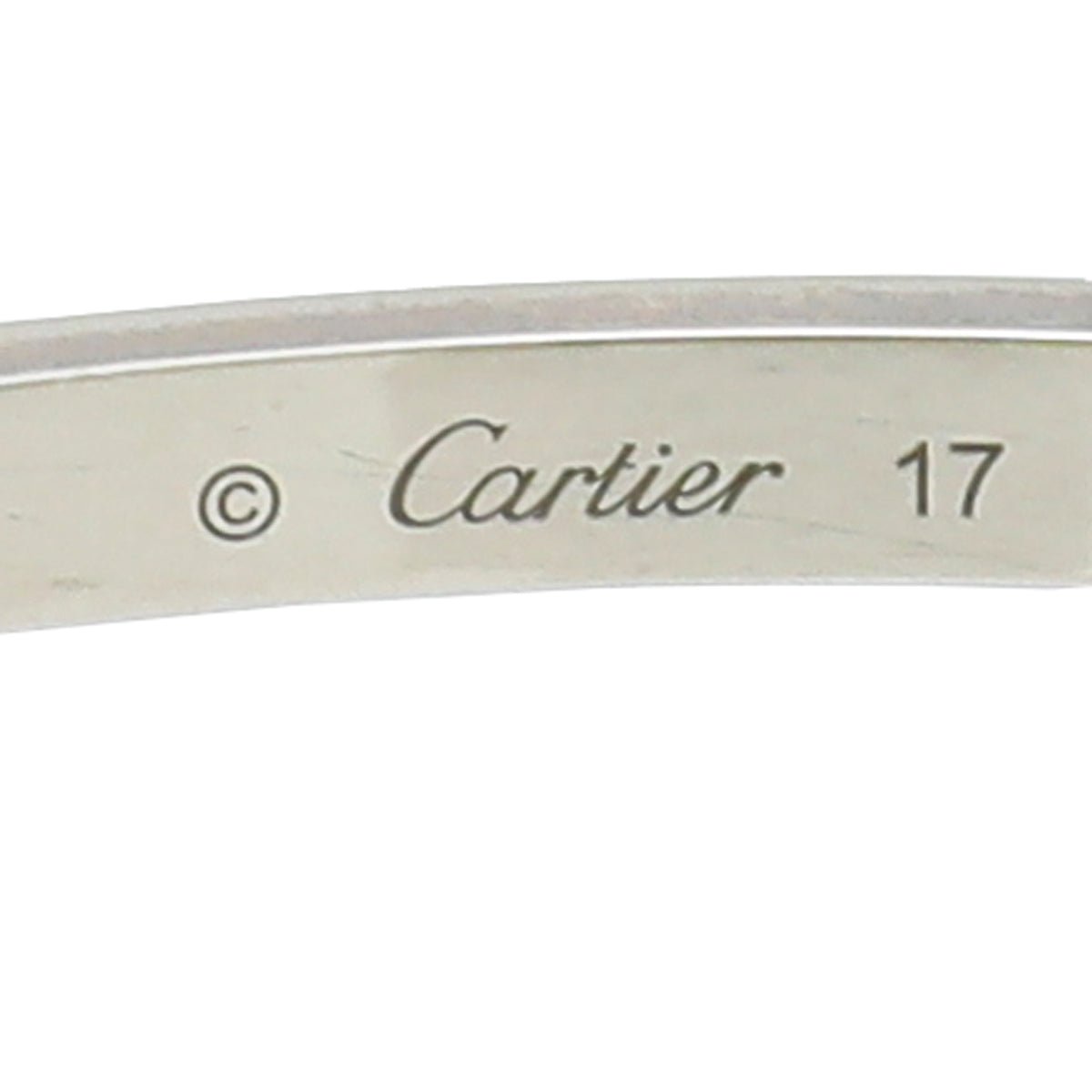 Cartier - Cartier 18K White Gold Love Small Bracelet 17 | The Closet
