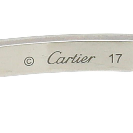 Cartier - Cartier 18K White Gold Love Small Bracelet 17 | The Closet