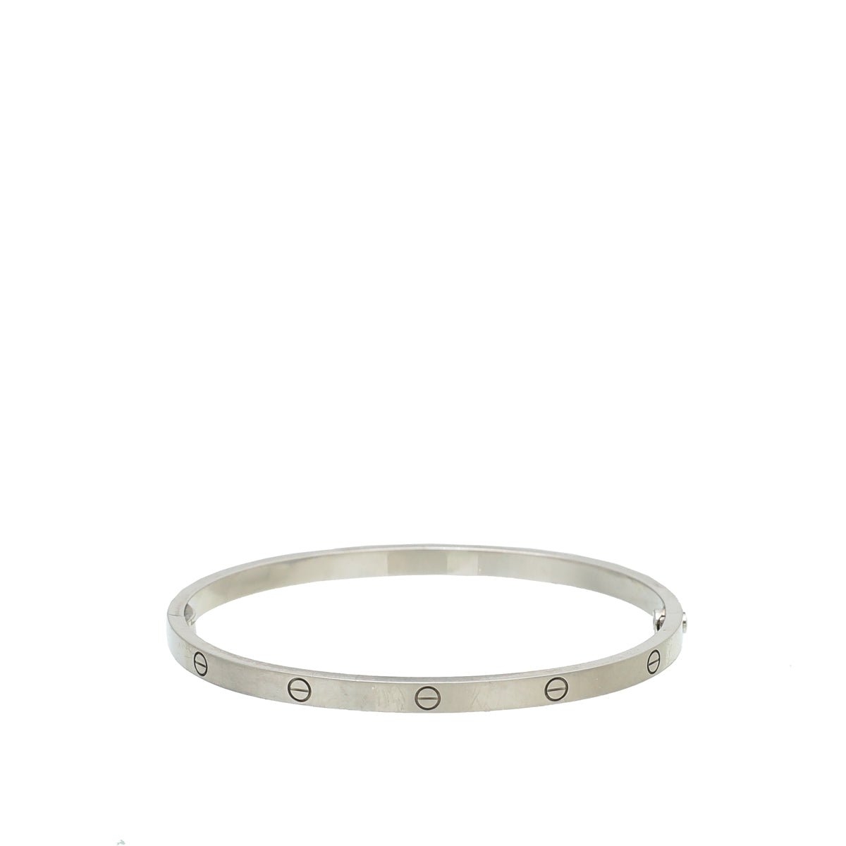 Cartier 18K White Gold Love Small Bracelet 17-Cartier-THE CLOSET