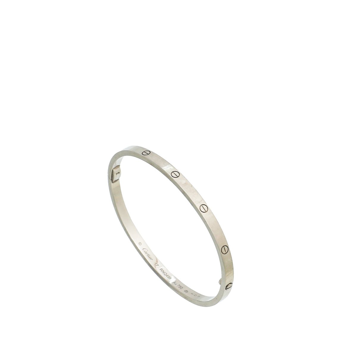 Cartier 18K White Gold Love Small Bracelet 17-Cartier-THE CLOSET