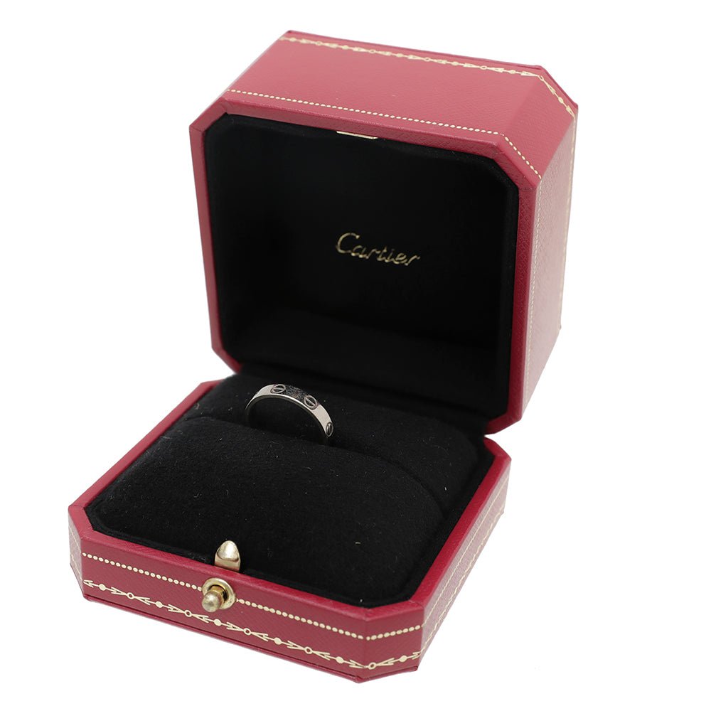 Cartier 18K White Gold Love Wedding Band Ring 51 – THE CLOSET
