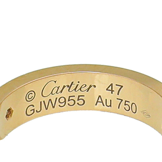 Cartier - Cartier 18K Yellow Gold 1 Diamond Love Wedding Band Ring 47 | The Closet