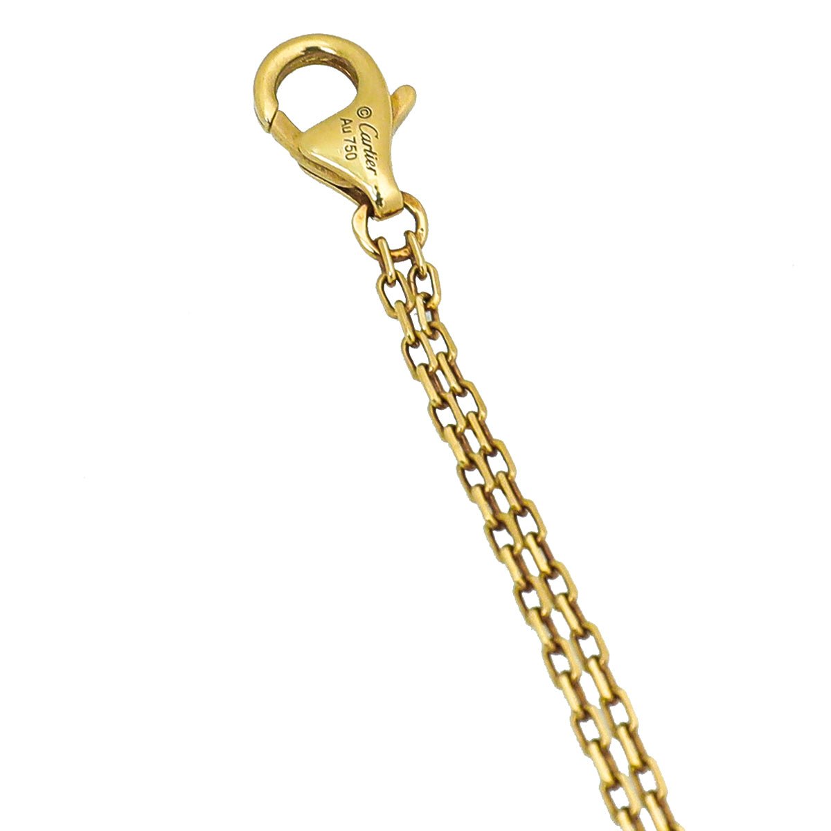 Cartier 18K Yellow Gold 2 Diamonds Love Double Chain Bracelet-Cartier-THE CLOSET