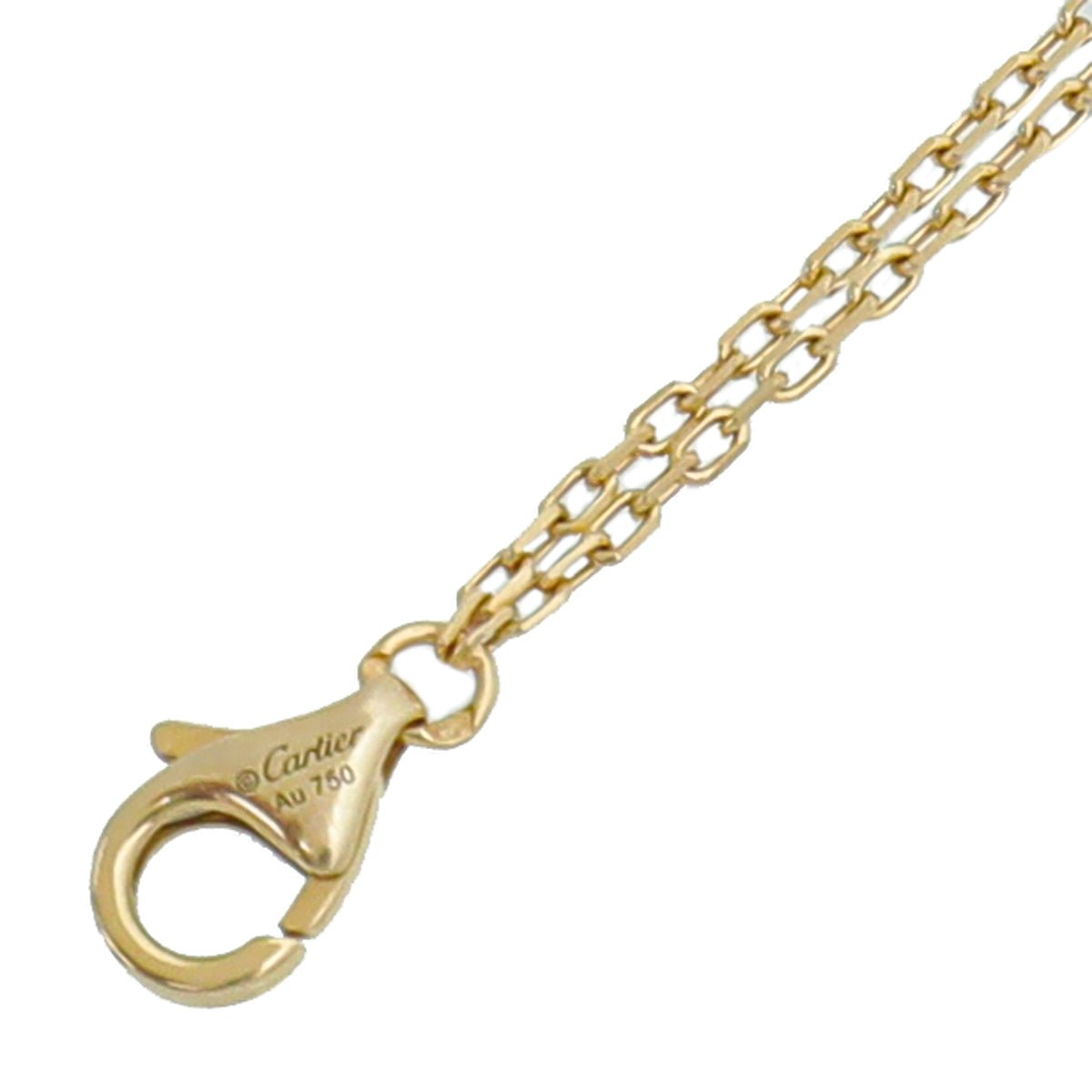Caeter Chain Cartier 18K Yellow Gold 2 Diamonds Love Double Chain Bracelet – THE CLOSET
