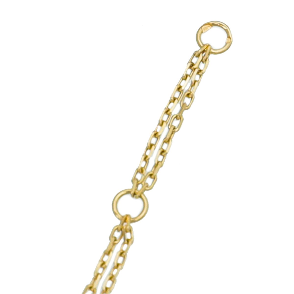 Cartier - Cartier 18K Yellow Gold 2 Diamonds Love Double Chain Bracelet | The Closet