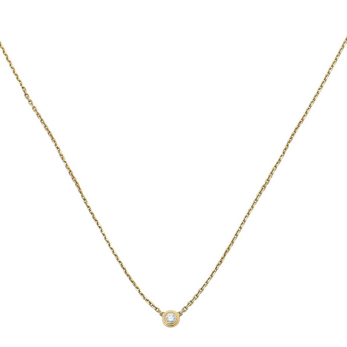 Cartier 18K Yellow Gold Diamond D'Amour XS Model Necklace-Cartier-THE CLOSET