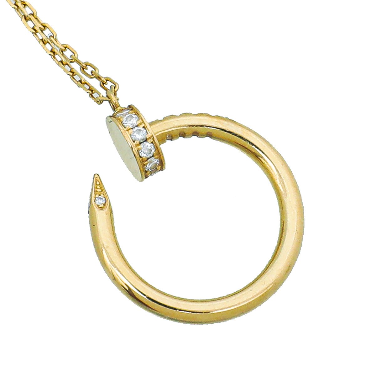 Cartier 18K Yellow Gold Diamond Juste Un Clou Necklace-Cartier-THE CLOSET