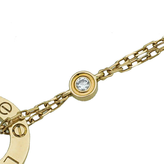 Cartier - Cartier 18K Yellow Gold Diamond Love Double Chain Bracelet | The Closet