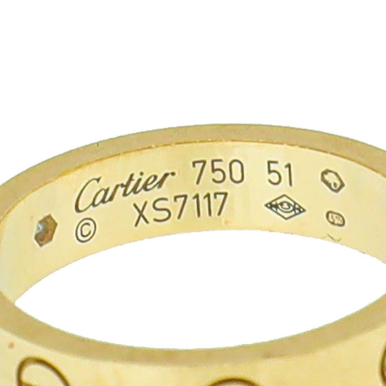Cartier - Cartier 18K Yellow Gold Diamond Love Wedding Band Ring 51 | The Closet