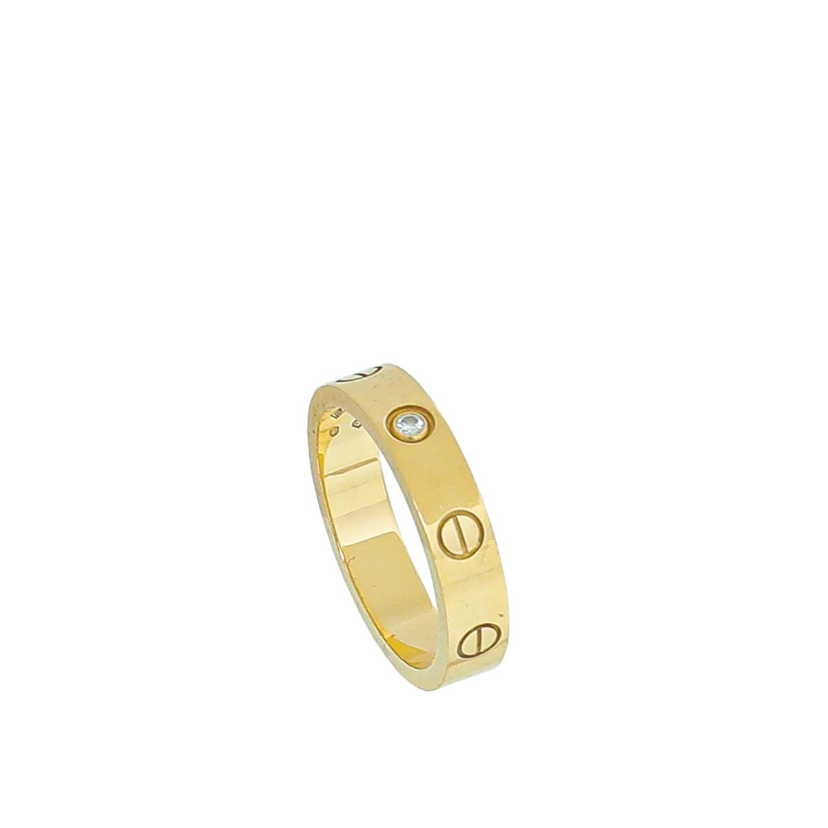 Cartier 18K Yellow Gold Diamond Love Wedding Band Ring 51-Cartier-THE CLOSET