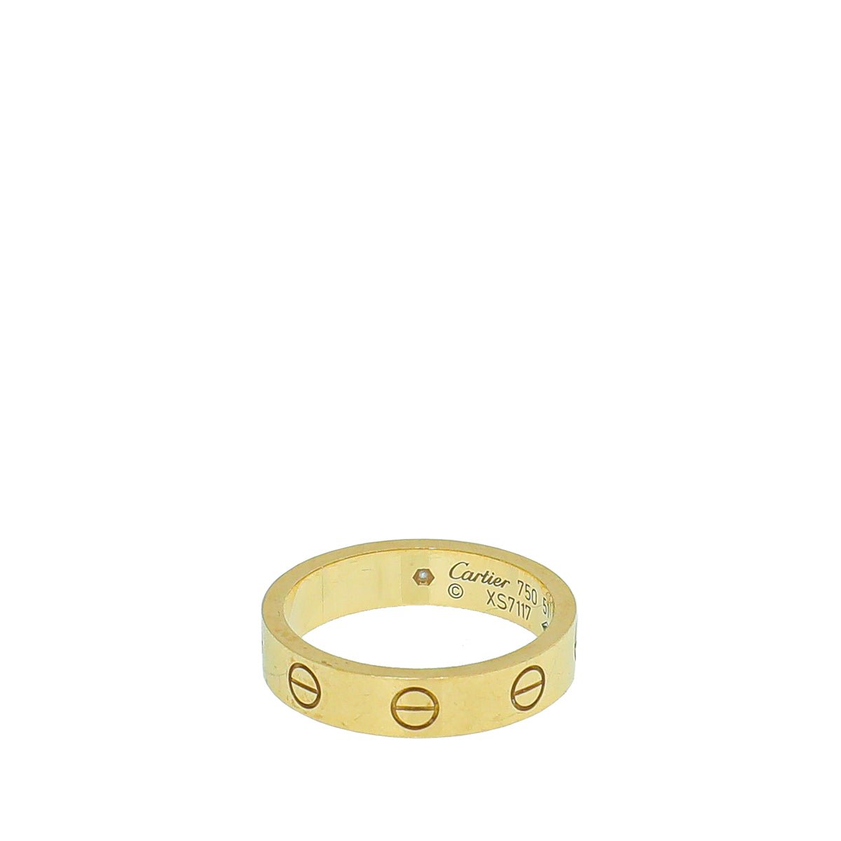 Cartier 18K Yellow Gold Diamond Love Wedding Band Ring 51-Cartier-THE CLOSET