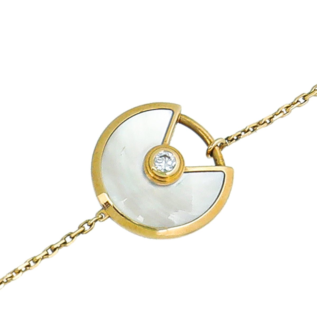 Cartier - Cartier 18K Yellow Gold Diamond Mop Amulette Bracelet | The Closet