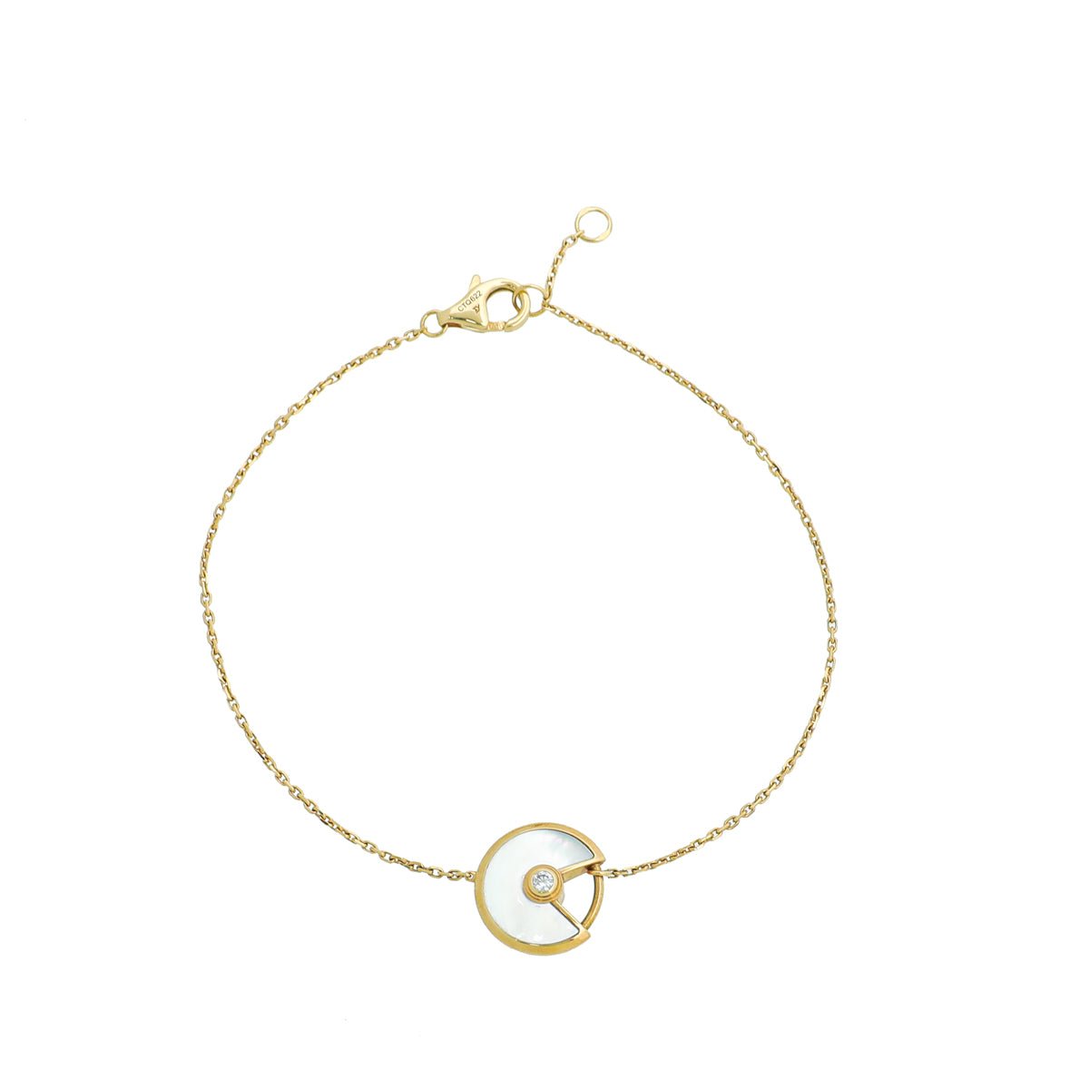 Cartier 18K Yellow Gold Diamond Mop Amulette Bracelet-Cartier-THE CLOSET