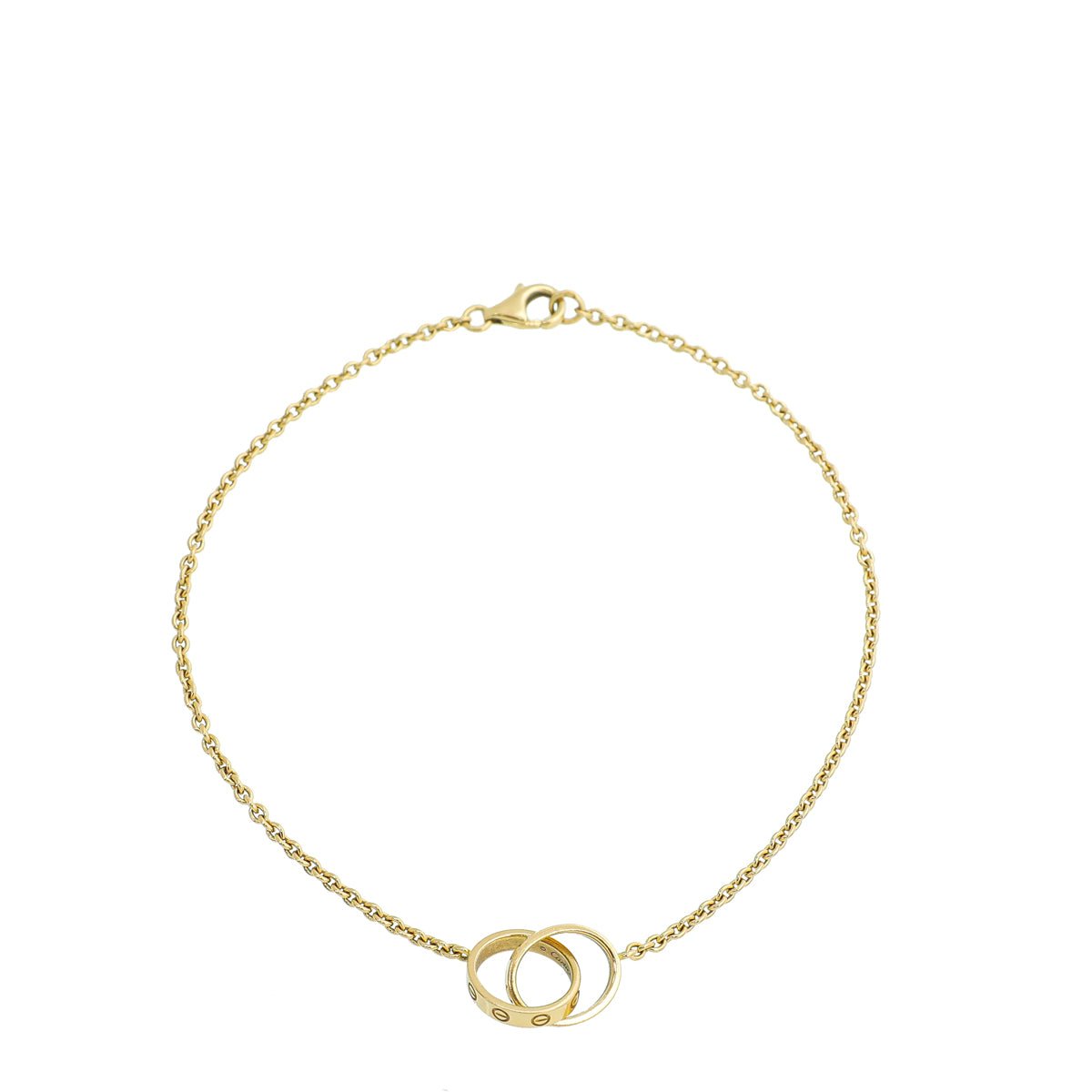 Cartier 18K Yellow Gold Love 2 Hoop Bracelet-Cartier-THE CLOSET