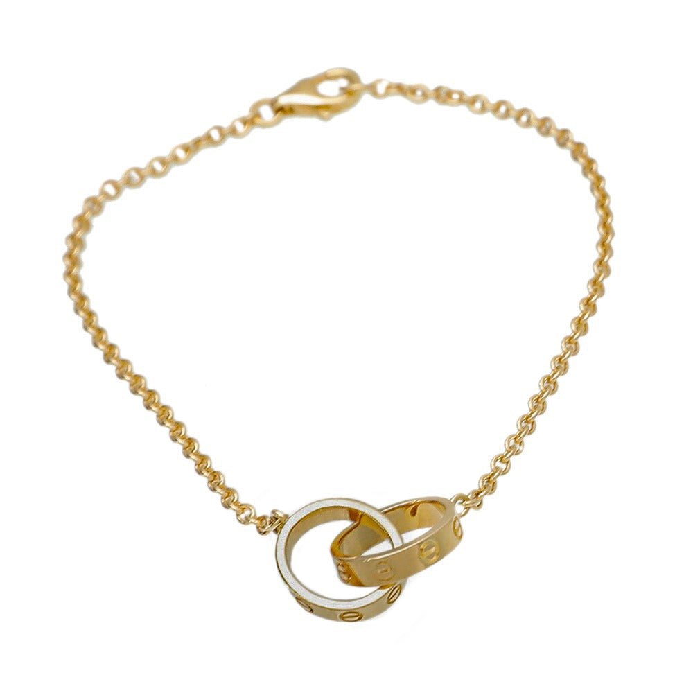 Cartier 18K Yellow Gold Love 2 Hoop Bracelet-Cartier-THE CLOSET