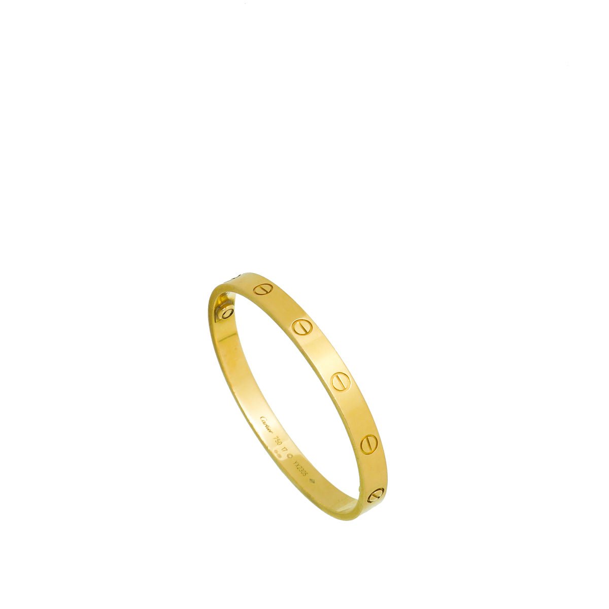 Cartier 18K Yellow Gold Love Classic Bracelet 17-Cartier-THE CLOSET