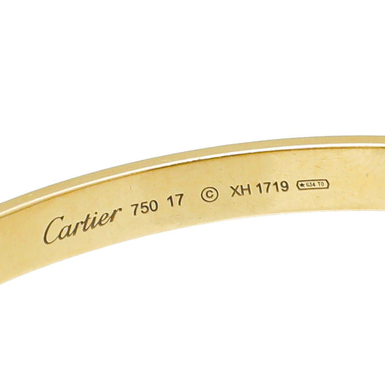 Cartier - Cartier 18K Yellow Gold Love Classic Bracelet 17 | The Closet