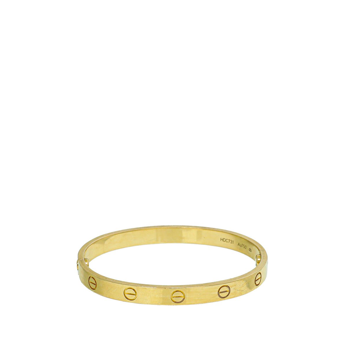 Cartier 18K Yellow Gold Love Classic Bracelet 17-Cartier-THE CLOSET