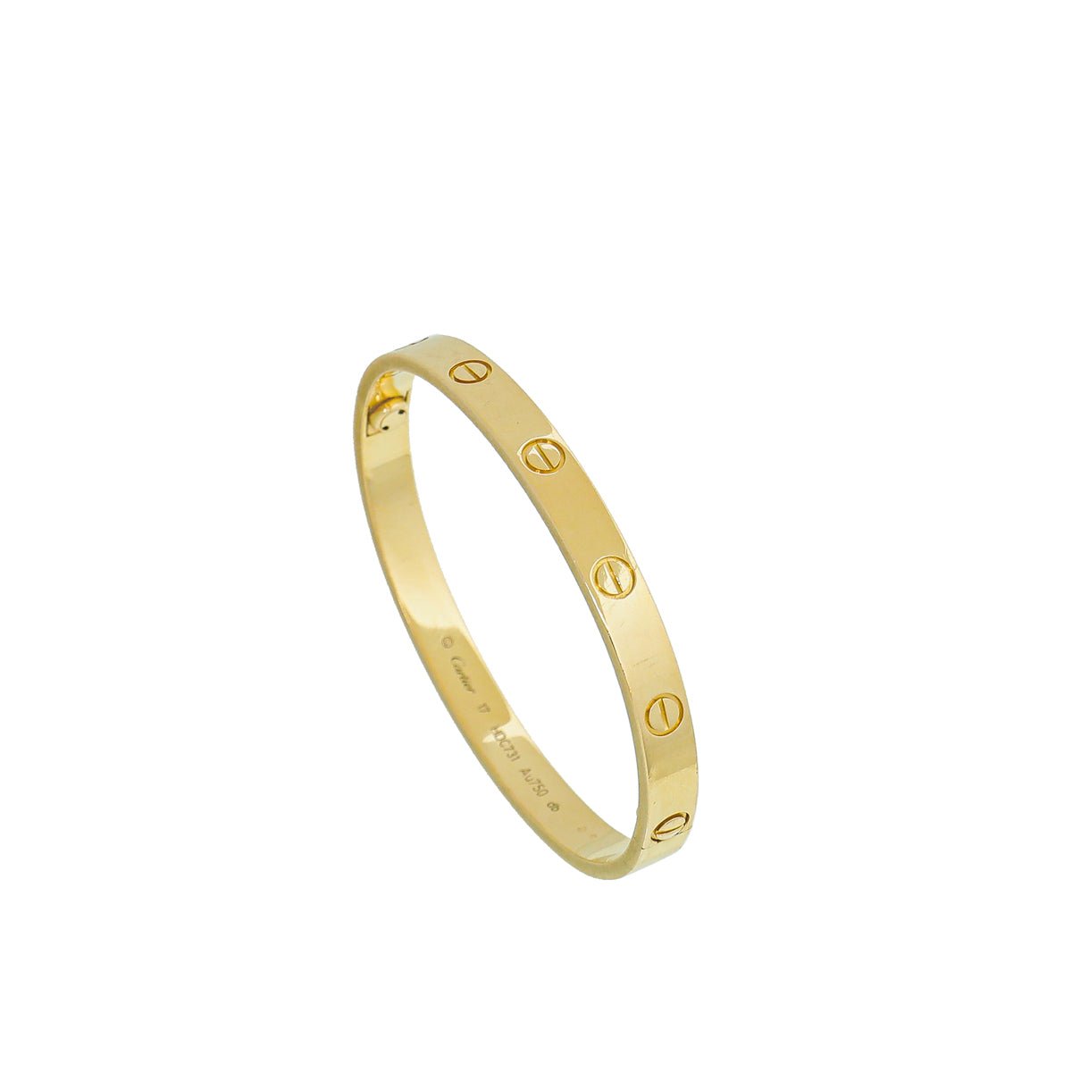 Cartier 18K Yellow Gold Love Classic Bracelet 17-Cartier-THE CLOSET