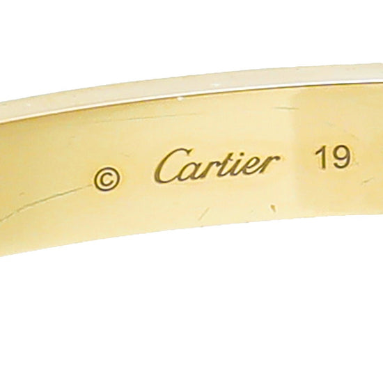 Cartier - Cartier 18K Yellow Gold Love Classic Bracelet 19 | The Closet