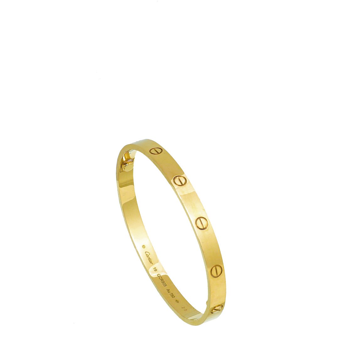Cartier 18K Yellow Gold Love Classic Bracelet 19-Cartier-THE CLOSET