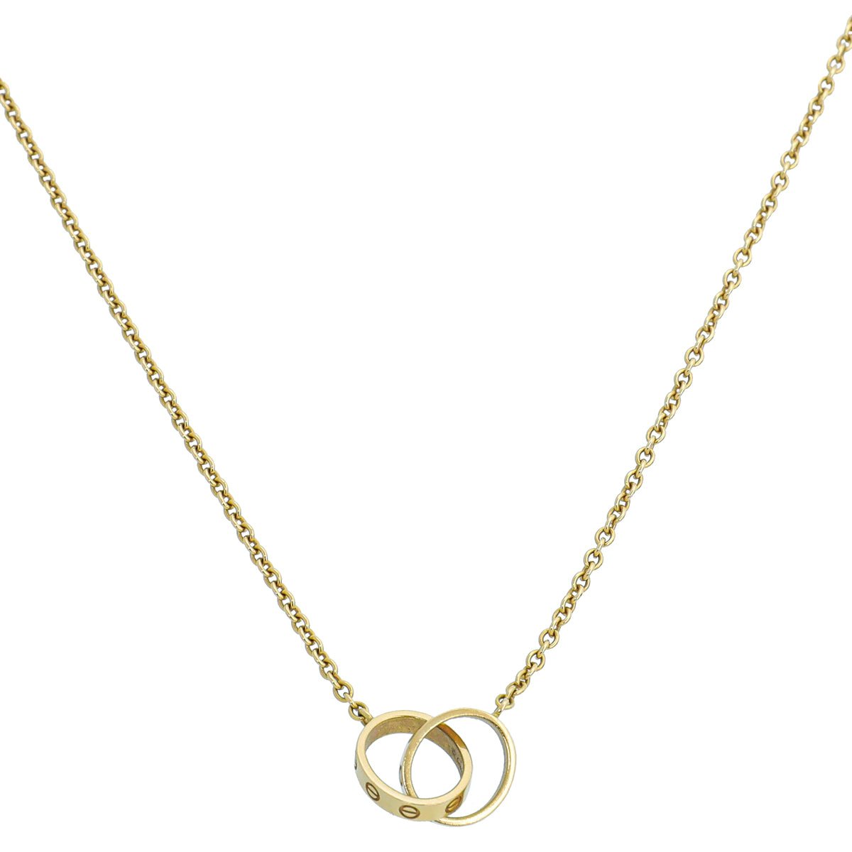 Cartier 18K Yellow Gold Love Hoops Pendant Necklace-Cartier-THE CLOSET