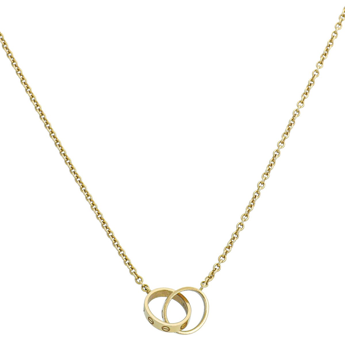 Cartier - Cartier 18K Yellow Gold Love Hoops Pendant Necklace | The Closet