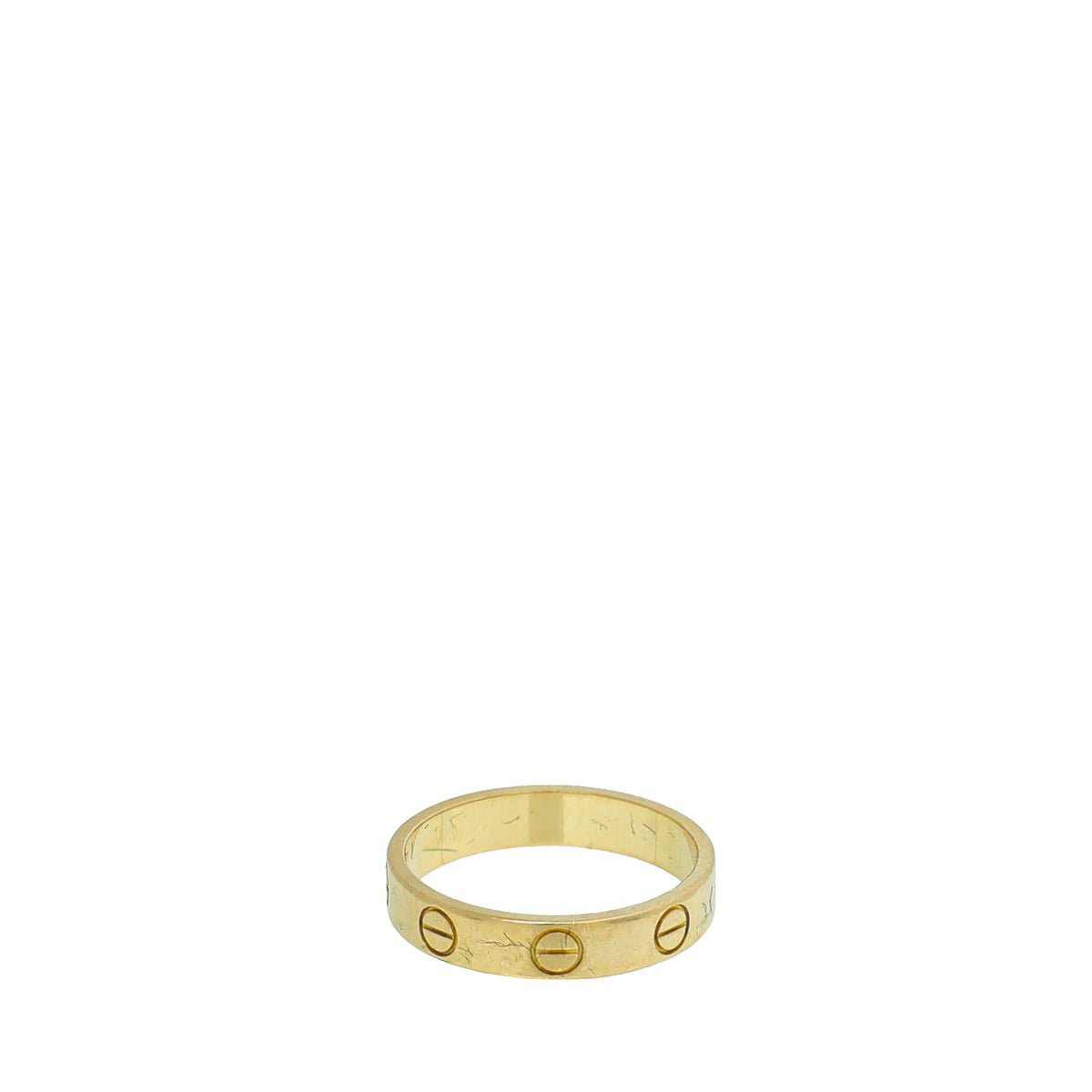 Cartier 18K Yellow Gold Love Small Model Ring 50-Cartier-THE CLOSET