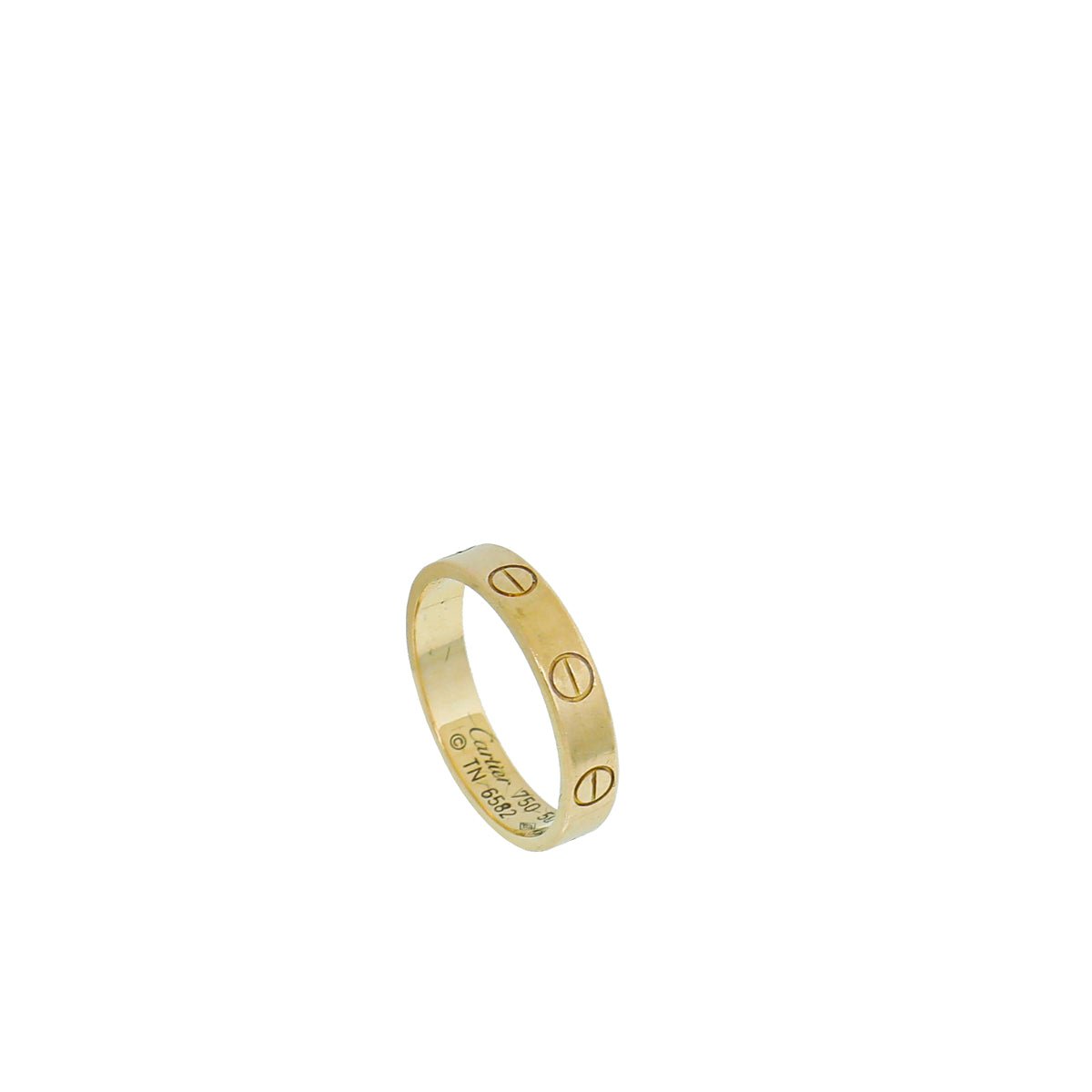 Cartier 18K Yellow Gold Love Small Model Ring 50-Cartier-THE CLOSET