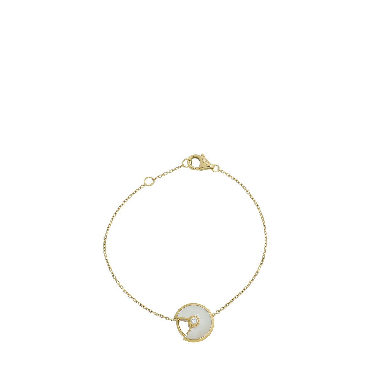 Cartier 18K Yellow Gold MOP Diamond Amulette De Cartier XS Model Bracelet-Cartier-THE CLOSET