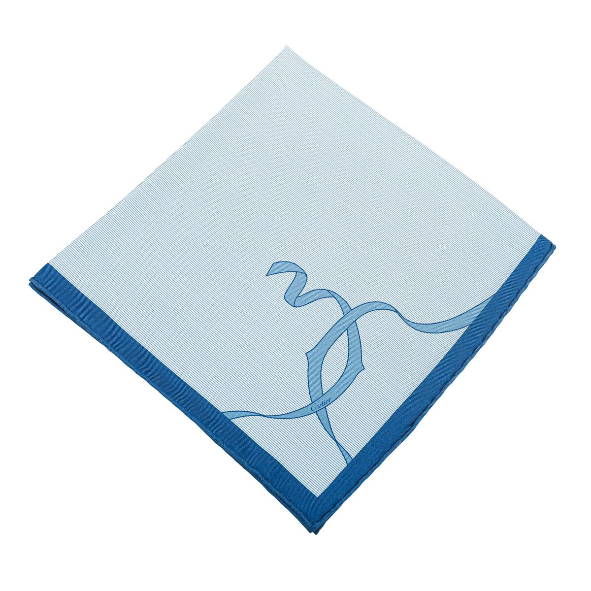 Cartier Blue Entrelaces De Cartier Silk Scarf-Cartier-THE CLOSET