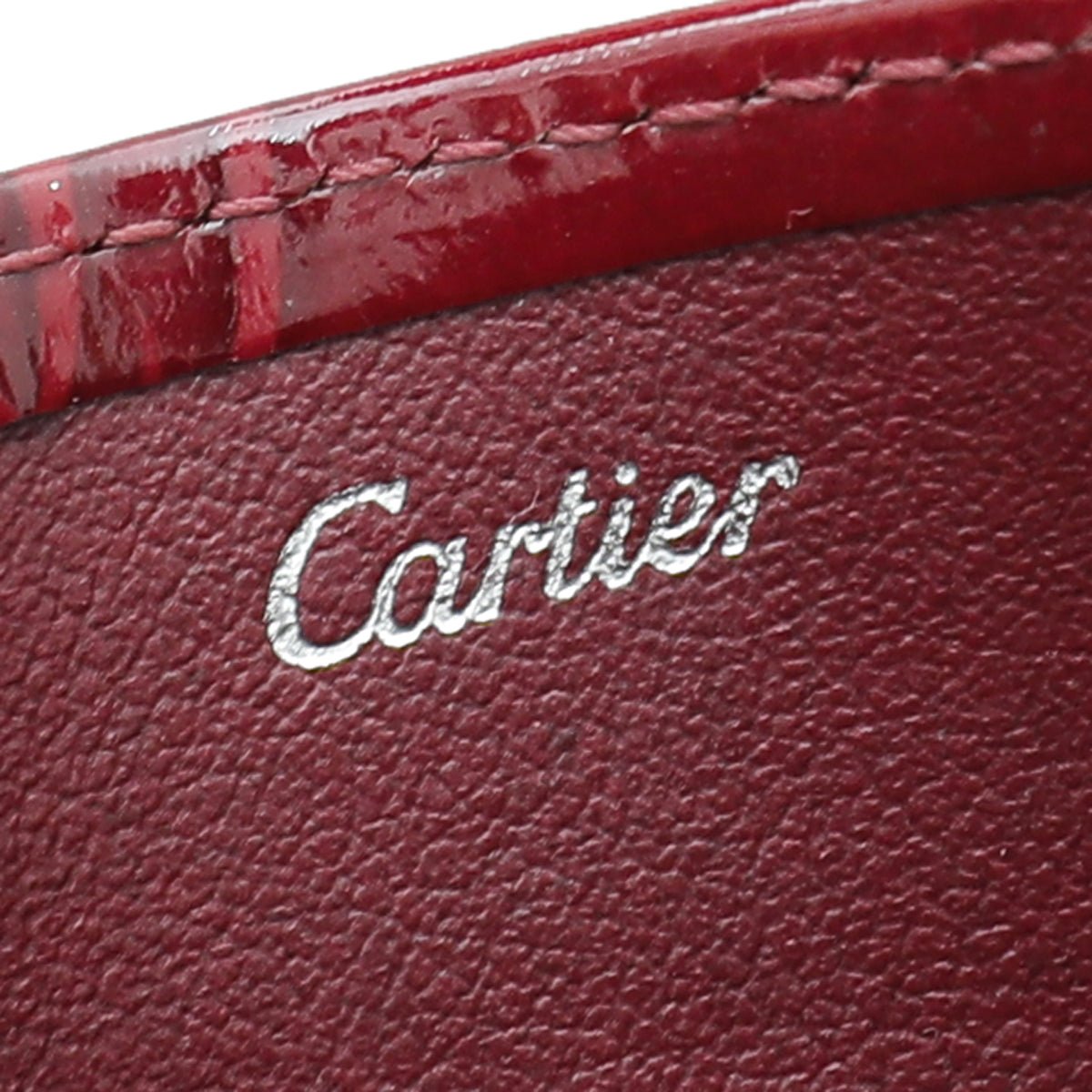 Cartier - Cartier Burgundy Happy Birthday Single Card Holder | The Closet
