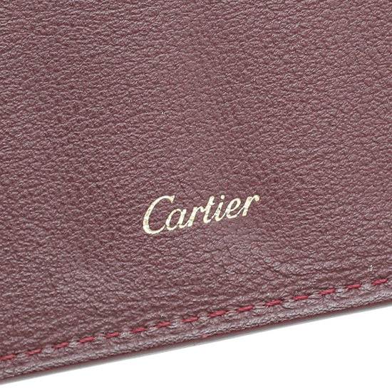 Cartier - Cartier Burgundy Must De Cartier Wallet | The Closet