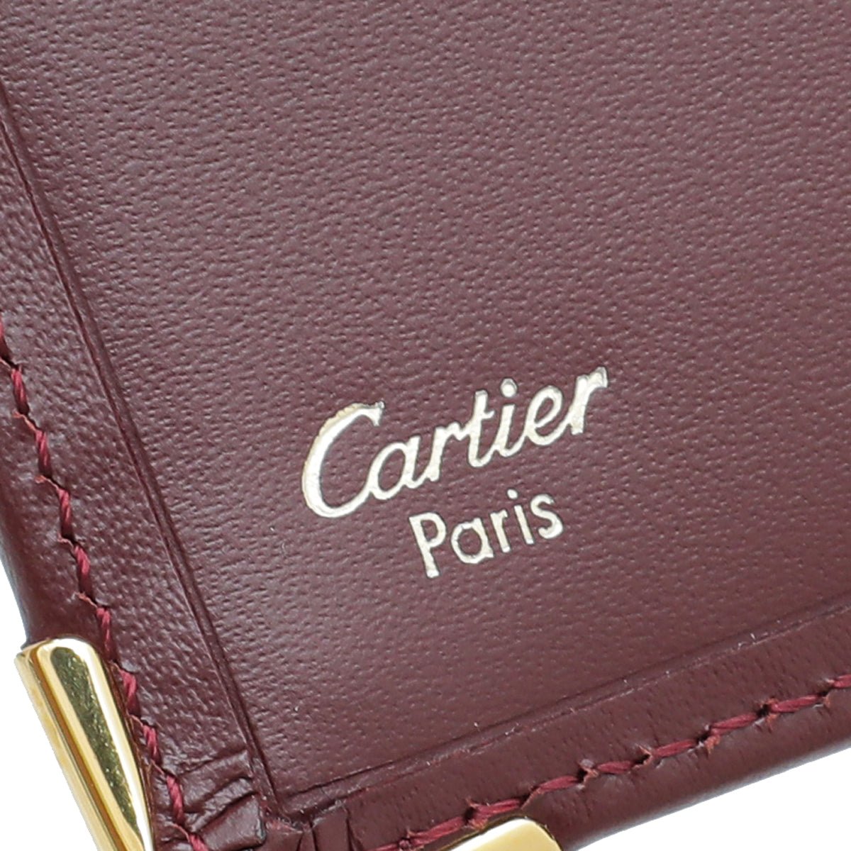 Cartier - Cartier Burgundy Vintage Must De Cartier Wallet | The Closet