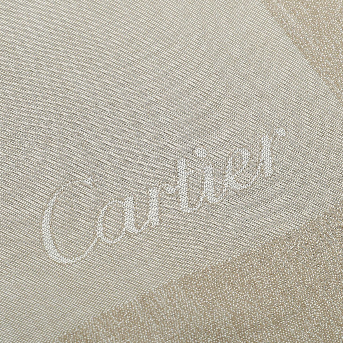 Cartier - Cartier Champagne Birds Print Cashmere Scarf | The Closet
