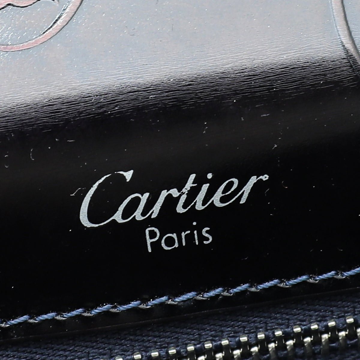 Cartier - Cartier Dark Blue "Happy Birthday" Top Handle Tote | The Closet