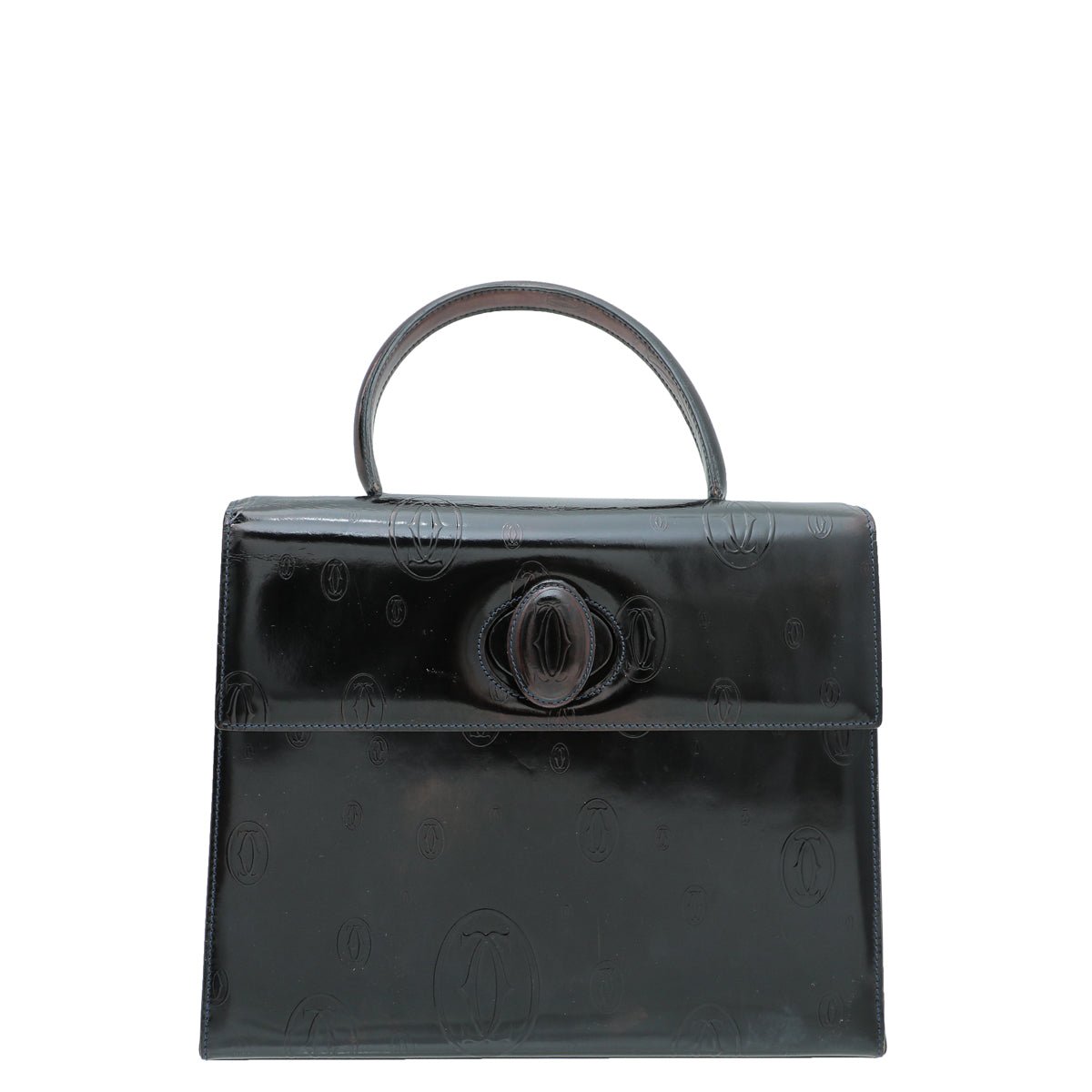 Cartier Dark Blue "Happy Birthday" Top Handle Tote Bag-Cartier-THE CLOSET