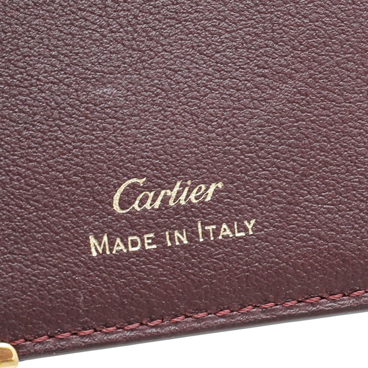 Cartier - Cartier Must Burgundy De Cartier Credit Card Holder | The Closet