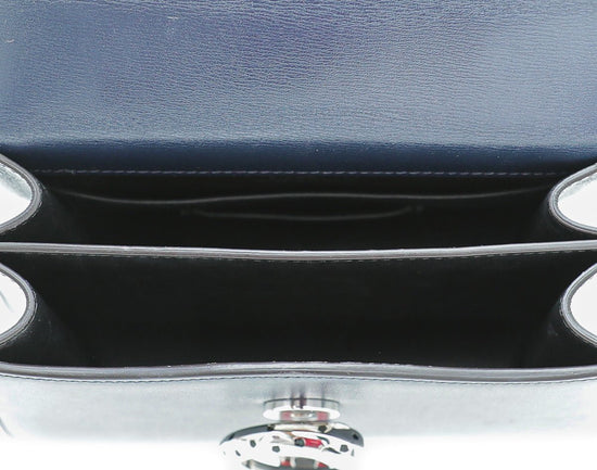 Cartier - Cartier Navy Blue Panthere De Cartier Top Handle Mini Bag | The Closet