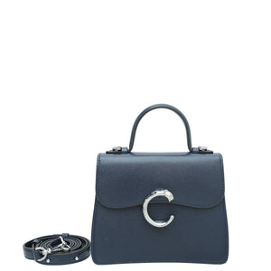 كارتييه البحرية الأزرق Panthere de Cartier Top Handle Mini Bage