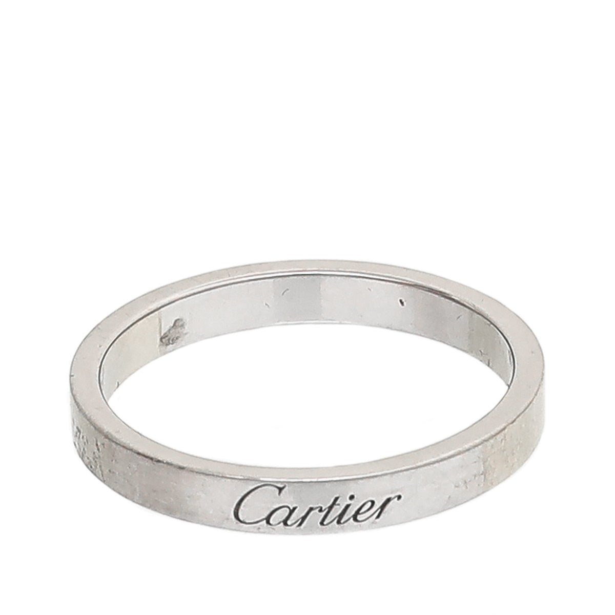 Cartier - Cartier Platinum C De Cartier Wedding Band Ring 60 | The Closet