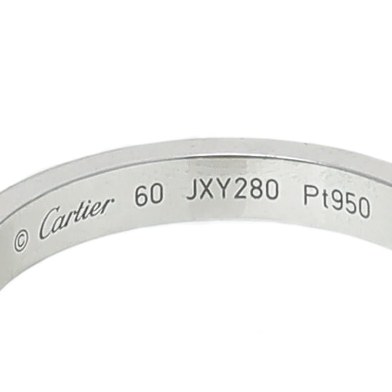 Cartier - Cartier Platinum Diamond C De Cartier Wedding Band Ring 60 | The Closet