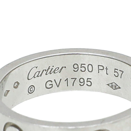 Cartier - Cartier Platinum Love Ring 57 | The Closet